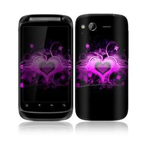   HTC Desire S Decal Skin Sticker   Glowing Love Heart 