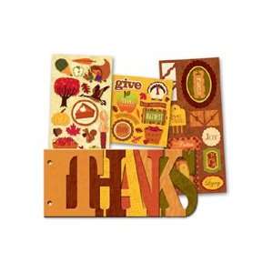  Fall Harvest Die Cut Thanks Chipboard Kit: Office Products