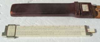 FREDERICK POST CO VERSALOG NO 1460 TRIG 12 INCH SLIDE RULE BROWN 