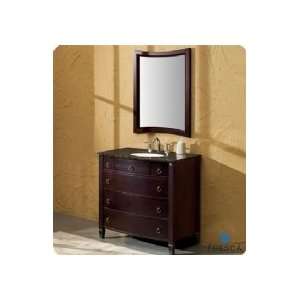   Single Sink Bathroom Vanity w/ Travertine Countertop