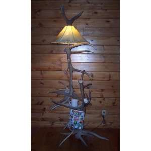  Trophy Elk, Moose and Deer Antler Floor Lamp