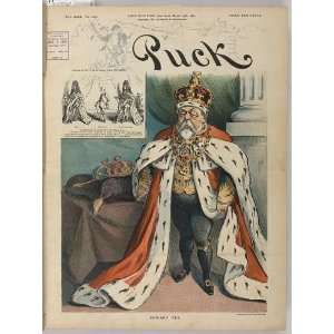  Edward Rex,VII,King of Britain,Puck Magazine,cover,robes 