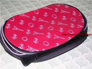   Cosmetic Pouch Travel Toiletry Kit RED&BLK HANDLE Large Makeup Bag