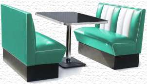 USA Bel Air Diner Möbel Dinerbank 2xDinerbänke + Tisch  