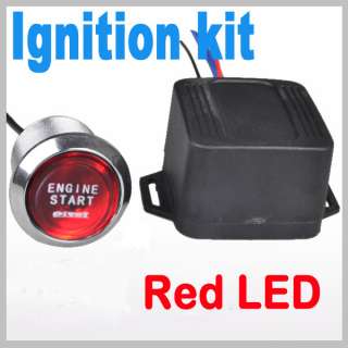 12V Car Auto Engine Start Red LED Push Button Switch Ignition Starter 