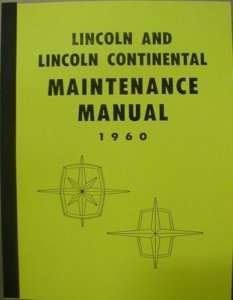 Lincoln 1960 Continental Mk III Repair Manual   NEW  