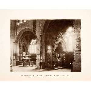 1907 Print Interior St Etienne Mont Shrine Ste Genevieve 
