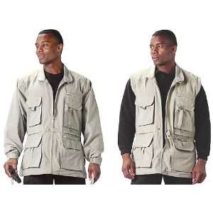  KHAKI CONVERTIBLE SAFARI OUTBACK JACKET WITH ZIP OFF 