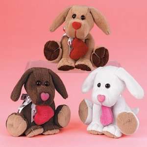  Plush Dogs With Heart   Novelty Toys & Plush: Toys & Games