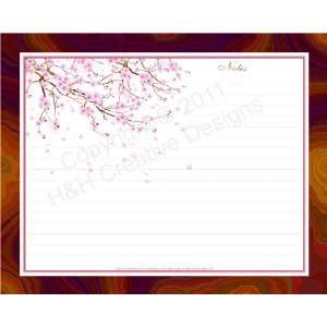  DESIGNER NOTE PADS   CHERRY BLOSSOMS: Office Products