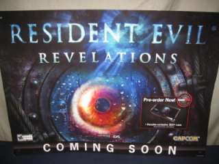 RESIDENT EVIL REVELATIONS GAME PROMO POSTER / SIGN 36 x 26 RARE 