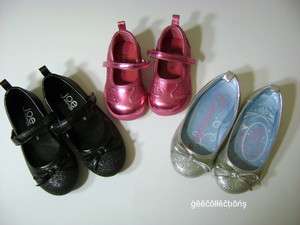 Adorable Brand Name Girls Glittery Mary Janes / Flats Dress Shoes 