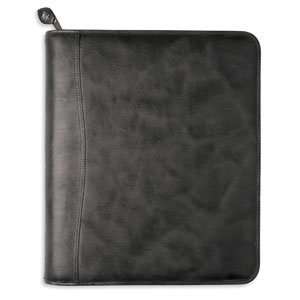  Day Timer Folio 1 Zippered Distressed Leather Binder with 