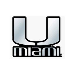  Miami Hurricanes Silver Auto Emblem **: Sports & Outdoors