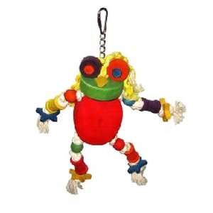  Happy Beaks Silly Wood Frog Bird Toy: Pet Supplies