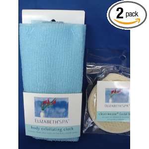Body Exfoliating Cloth/towel and Clean Weave Facial Buff 2pcs/set 