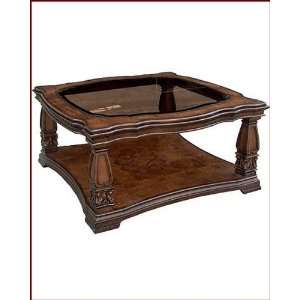  Glass Top Coffee Table Wood Top Torricella FA 288 10: Home & Kitchen