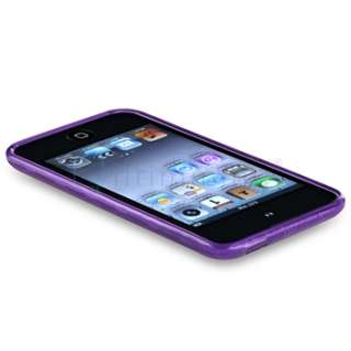 For iPod touch 4 4G 4th Gen Clear Dark Purple+Blue Circle Skin Case 