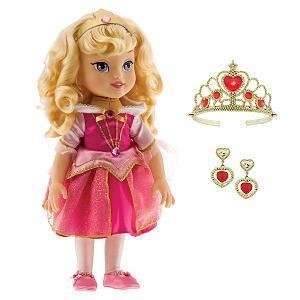 Disney Store Princess Aurora Sleeping Beauty Doll with Light Up Tiara 