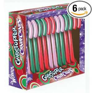 Wonka Everlasting Gobstoppers Christmas Candy Canes, 12 Count Boxes 