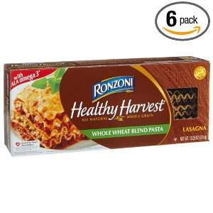 Ronzoni Healthy Harvest Whole Wheat Blend Pasta, Lasagna, 13.25 Ounce 