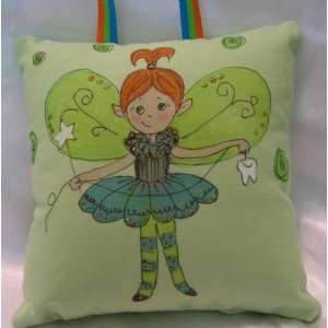  Hand Painted Red Hair Tooth Fairy Pillow