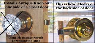 WOW Install your Antique Knobs ONE SIDE of Closet Doors  