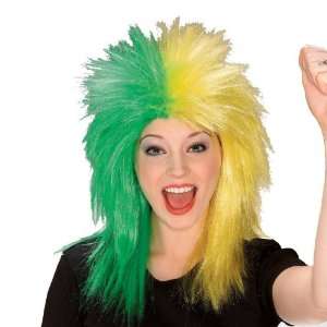   Rubies Costumes Green and Yellow Sports Fanatic Wig: Everything Else