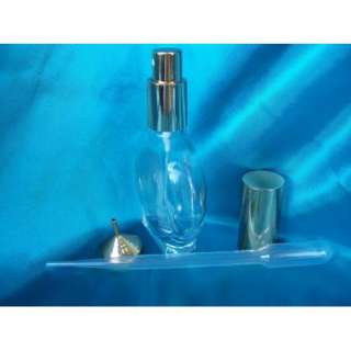 New Unused Refillable Round Perfume Spray Empty Glass Bottle Atomizer 