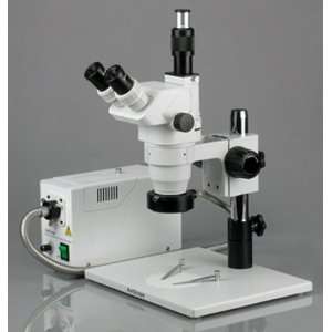 2X 180X Zoom Microscope with Fiber Optic Ring Illuminator  