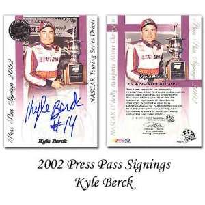 Press Pass Signings 02 Kyle Berck Trading Card:  Sports 