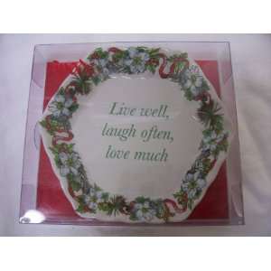   Holidays Together Live well, laugh often, love much Octagonal Tray