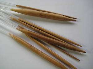 32 Carbonized Circular Bamboo Knitting Needles US 0 15  