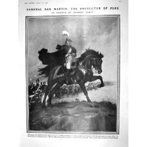  1909 GENERAL SAN MARTIN PERU AMBULANCE DOG JOAN ARC