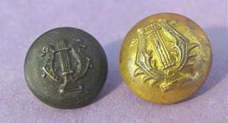 Vintage Stamped Brass BAND Uniform BUTTONS  