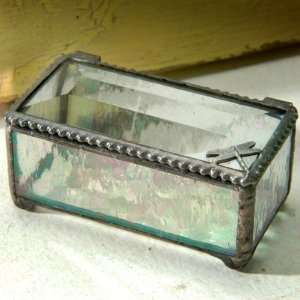 Decorative Dragonfly Iridized Glass Keepsake/Storage/Jewelry Box 