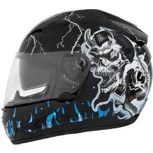 Cyber Good N Evil US 97 Road Race Motorcycle Helmet w/ Free B&F Heart 