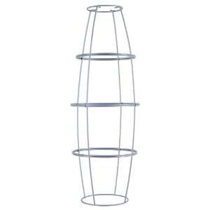 Besa Lighting C4127A SL Straight Silver Tara Wireform Cage with Silver 