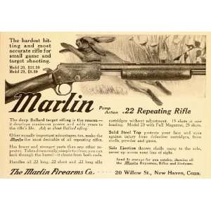   Pump Action .22 Repeating Rifle   Original Print Ad