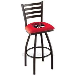 University of Nevada Las Vegas 25 Inch Black Wrinkle Swivel Bar Stool 