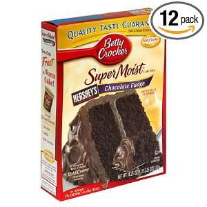 Betty Crocker Supermoist Cake Mix, Chocolate Fudge, 18.25 Ounce Boxes 