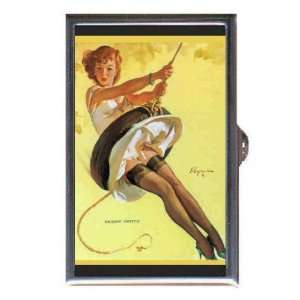  PIN UP GIRL TIRE SWING Coin, Mint or Pill Box: Made in USA 
