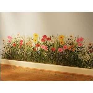  Field of Flowers   Tatouage Rub On Wall Transfer