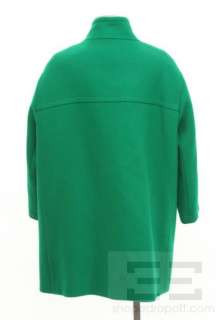 Balenciaga Kelly Green Wool 3/4 Sleeve Coat Size 38  