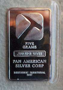 Gram Silver Bullion Bar Pan Am Series LCG  
