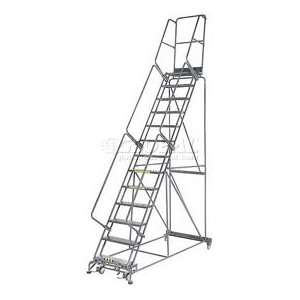   24W 13 Step Steel Rolling Ladder 14D Top Step: Home Improvement