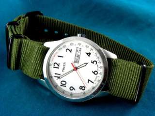 VINTAGE TIMEX MILITARY STYLE WHITE FACE TACYMETER WATCH  