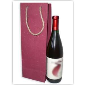  Reusable Wine Bags   Red Handmade Paper (Pack of 6 