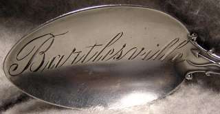 Bartlesville Oklahoma Sterling Silver Souvenir Spoon Indian c 1900 