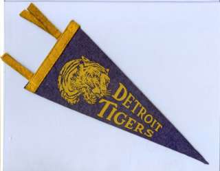 rare 1940s Detroit Tigers baseball pennant  